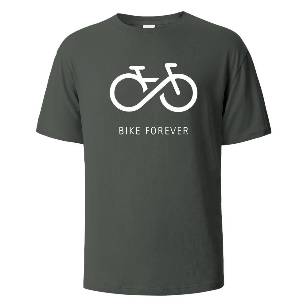 Bike Forever Funny Streetwear Basic TShirt For Men Fashion Casual 100 Cotton Clothing Crewneck Breathable Tshirt Hip Hop Tees
