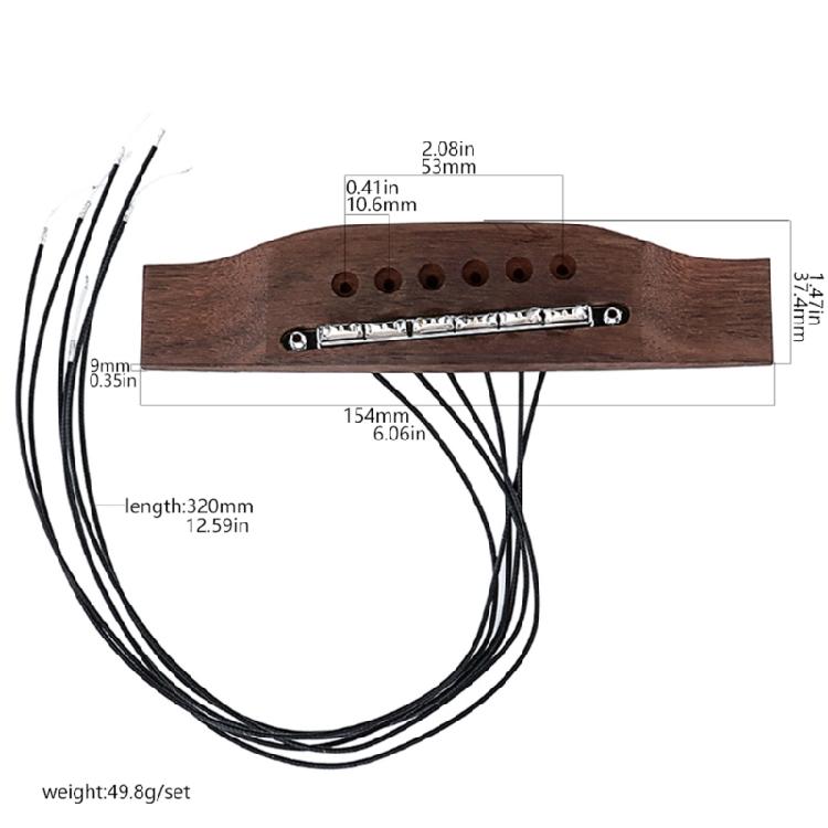 Professional Acoustic Guitar Piezo Bridge Pickup Replacements For 6 String Guitars With Enhances Sound Clarity Designs