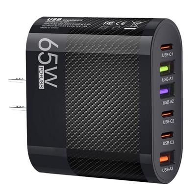 3.5A 65W Phone Charger Head 3USB 3Type-C Fast Charging High Power Universal