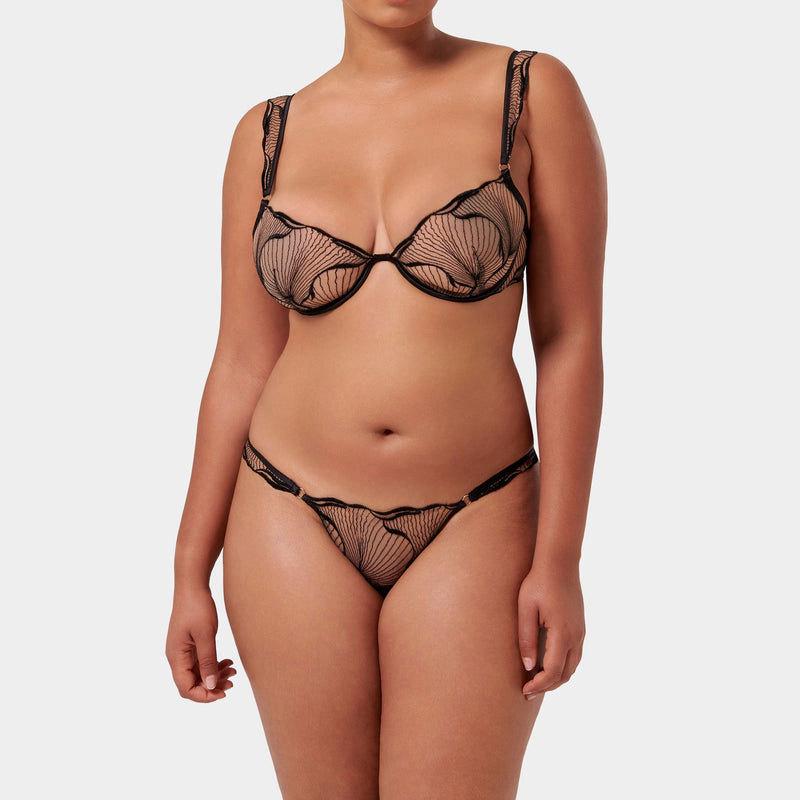 European and American Ultra-Thin French Lingerie Set - High-Quality, Sexy Bra and Panties