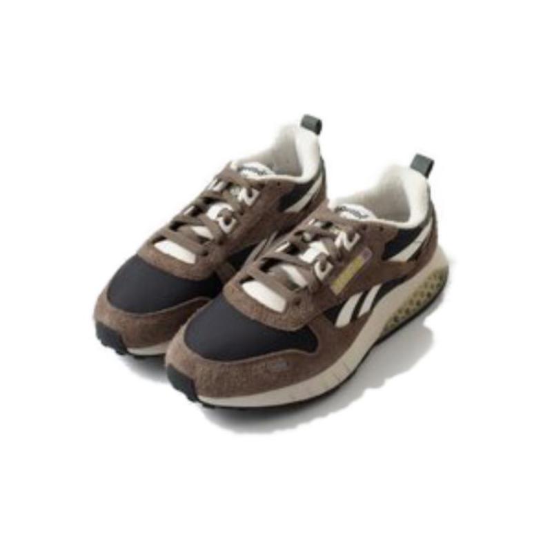Reebok Classic Leather Low Top Running Shoes Unisex Brown Black Sneakers 100074407