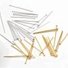 50-100Pcs Stainless Steel Flat Heads Needle Earrings Head Eye Pins Gold Plated for Jewelry Findings Making Accessories Supplies
