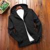 Men's Jacket Youth Autumn Men's Thin Casual Large Size Jacket Solid Color Outdoor Top