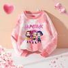 Spring And Autumn Demon Hunter Streetwear T Shirt Girl Cute Anime Print Kid Game Y2K Kawaii Tie-dye Women's Outdoor Pullover Long Sleeve Top Clothes