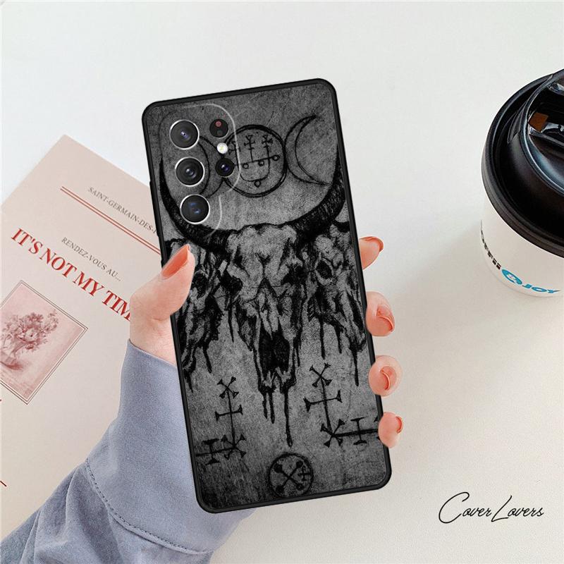Devil Satan phone case For Samsung Galaxy S24 S25 S23 S22 Ultra Note 10 20 Plus S20 S21 FE Cover