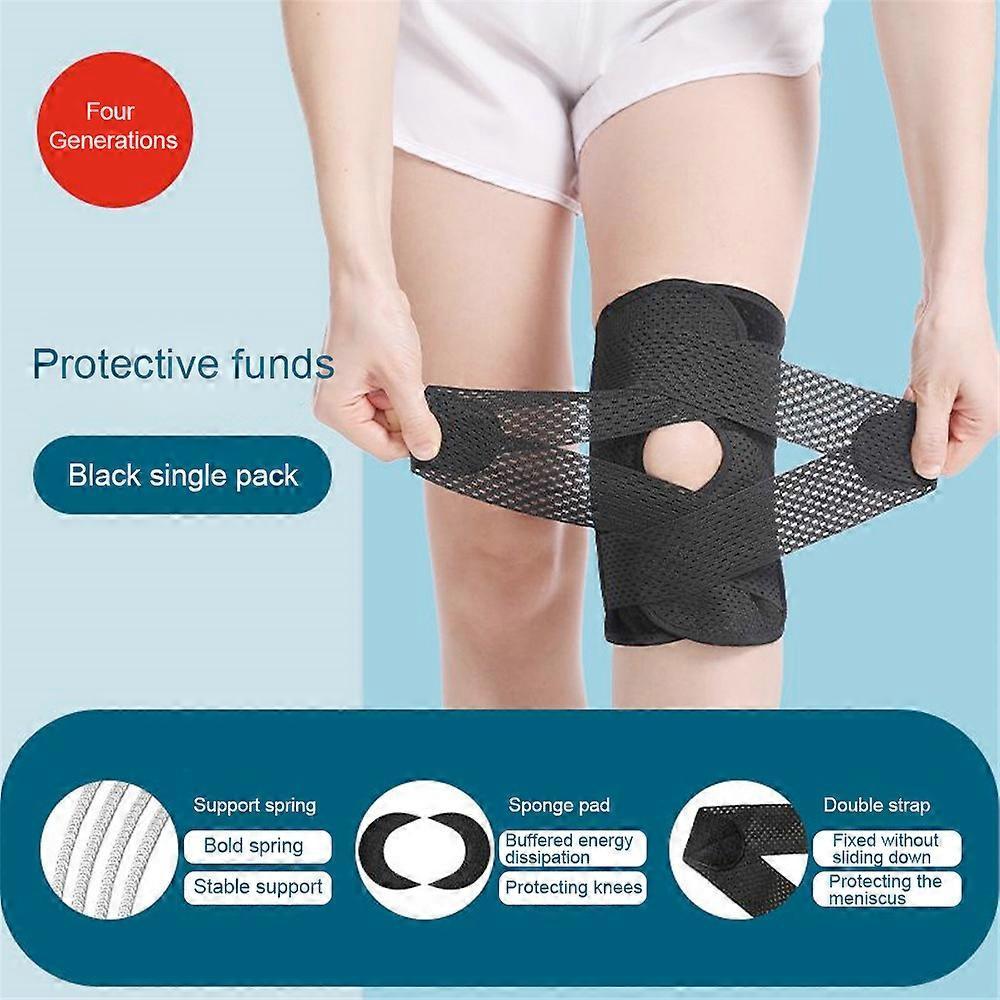 Knee Brace Knee Support Compression Sleeve With Side Stabilizers Silicone