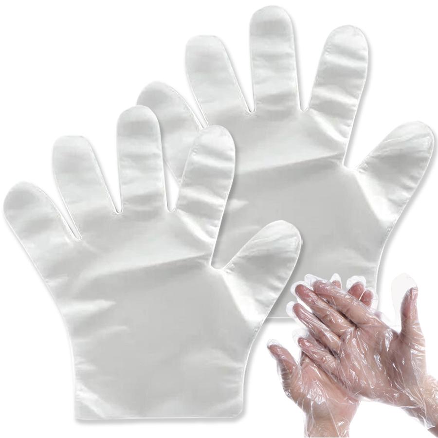 100/200pcs Disposable Transparent Thickened Plastic Gloves for Cooking Food Handling Hair Dyeing Restaurant Kitchen Supplies