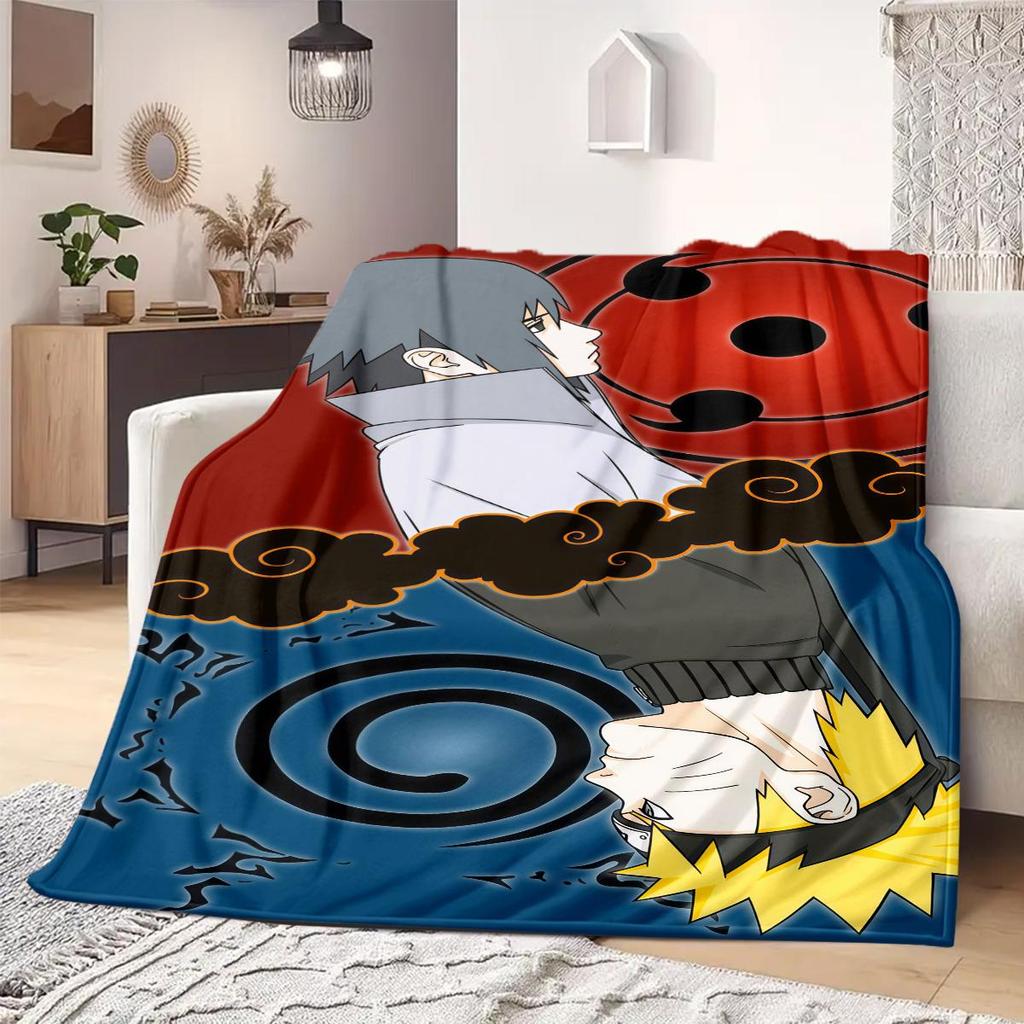 Naruto Anime Print Blanket Warm Comfortable Flannel Blanket Suitable for Bedrooms, Sofas, Beds, Chairs, Picnics, Travel