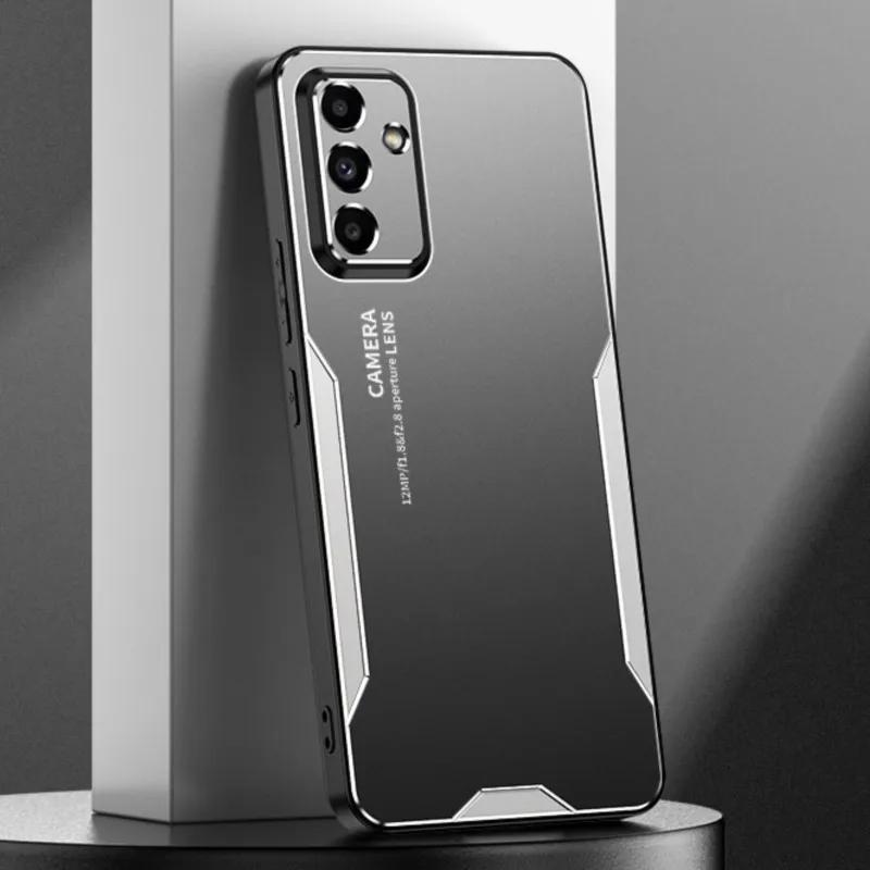 Custodia in Lega di Alluminio Metallica Opaca di Lusso per Samsung A57 A37 A07 A17 A27 A56/36/26/16/06/55/35/25/15/05 Copri Telefono con Sensazione Fredda sulla Pelle