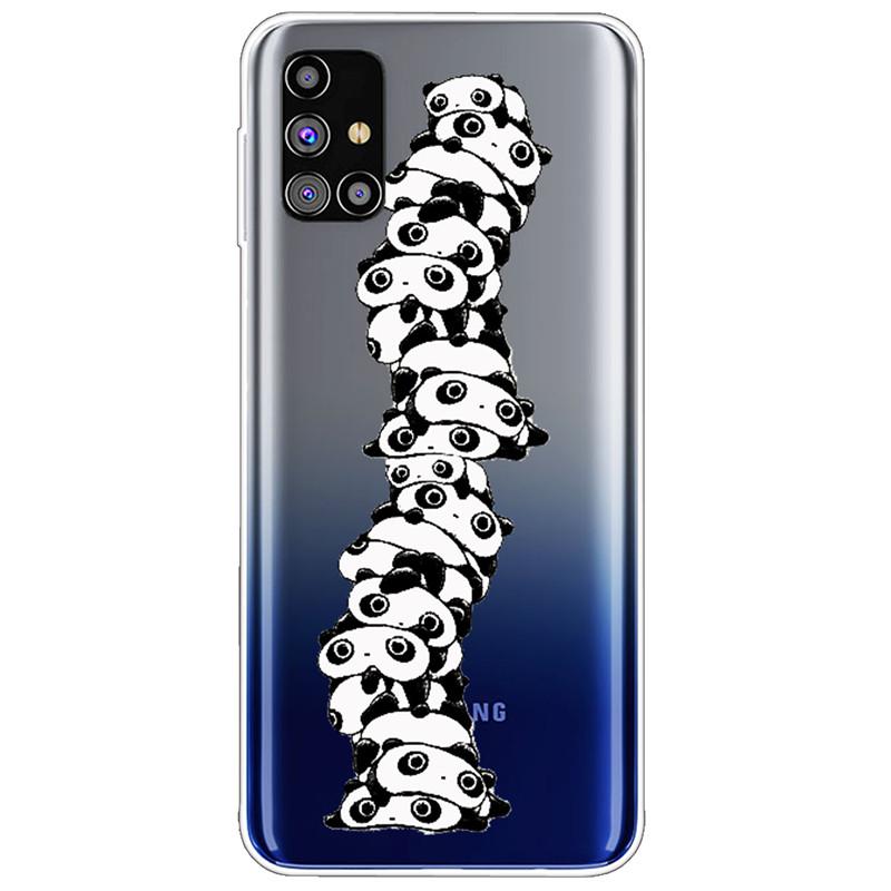 Clear Soft Cover for Samsung A31 A41 A51 A71 Case TPU Transparent Lovely Fashion Cases for Galaxy A71 Silicone Bumper Cat
