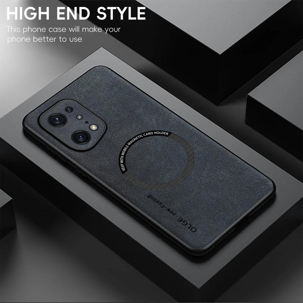 Magnetic Retro Leather Soft Case For OPPO Find X5 Pro X5Pro Wireless Charging Phone Case Cover