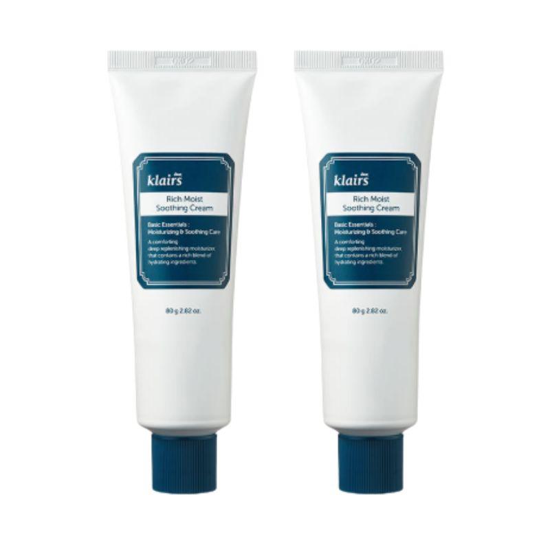

[Dear, Klairs] Rich Moist Soothing Duo Set (Serum 80ml + Cream 80g) – Deep Hydration & Perfect Makeup Prep Cream 80g x 2ea
