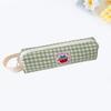 Desktop Storage Korean Style Pen Bag Plaid Pencil Pouch Cloth Stationery Bag  Student