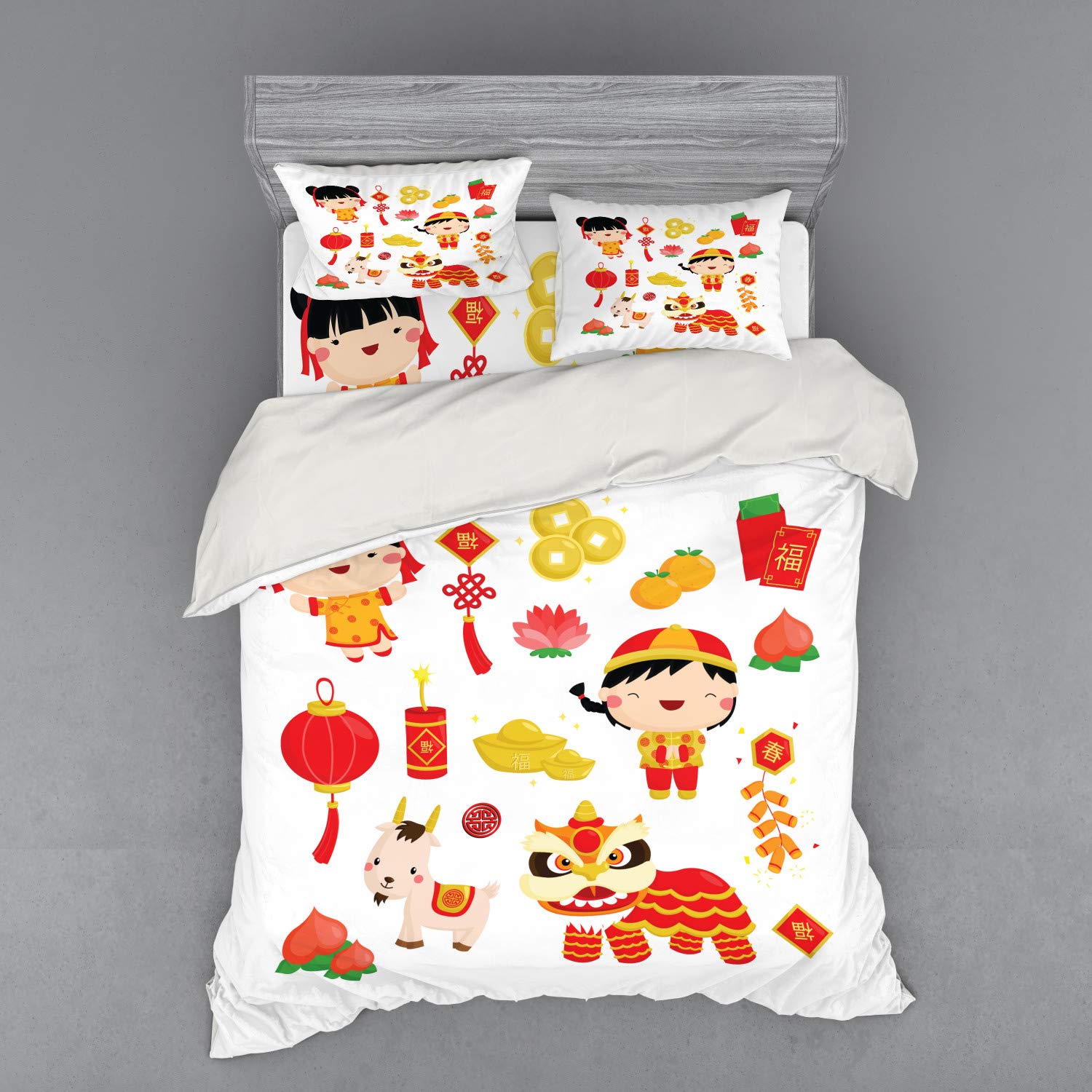 

Comforter Chinese Lantern S For Kids Adults Queen Size Lightweight Down Room Decor 2 S And 1 No Quilt Comforter (quilt)-EU Single(135*200cm)3pcs