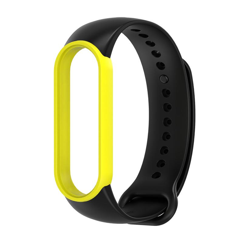 Mijobs Sport Strap for Mi Band 7 6 5 Silicone Wrist Bracelet Dual Colors Strap Wristband Smart Band For Xiaomi Miband 7 6 5