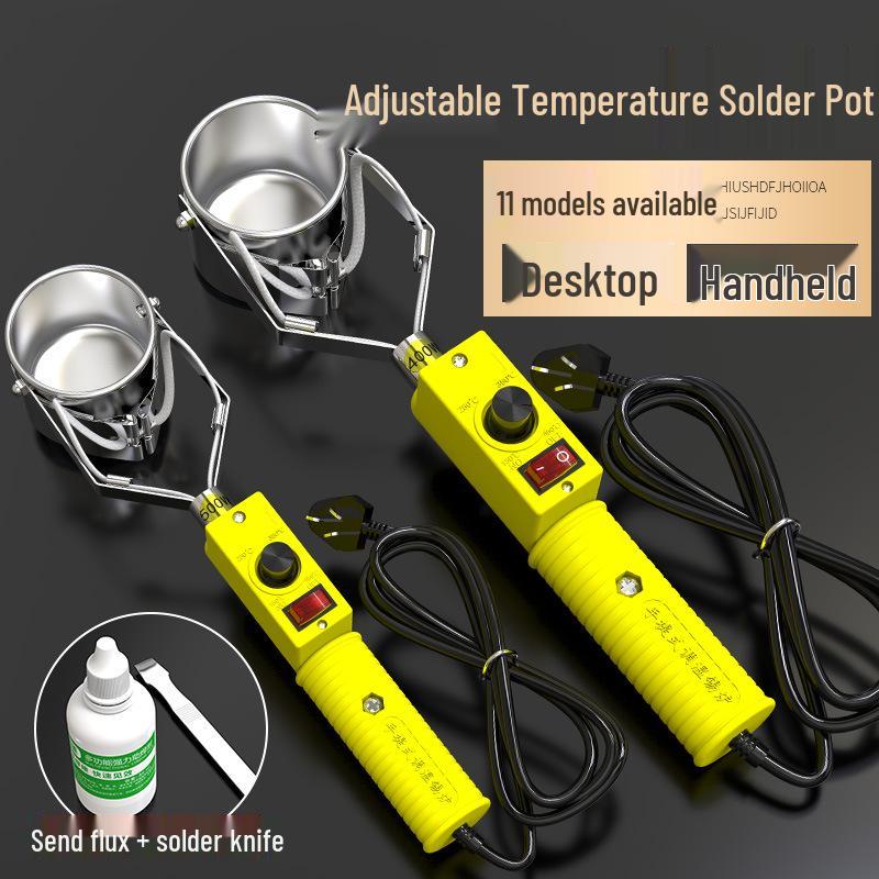 Portable Electric Tin Melting Pot: Adjustable Temperature Soldering Furnace for Electricians
