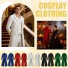 Jiamei Unisex Adult Retro Gothic Steampunk Mid-Length Tailcoat Halloween Costume