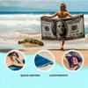 Asciugamano da Spiaggia con Stampa di Banconote Dollaro Divertente Asciugamano da Bagno a Tema Denaro Novità per Adulti Piscina Nuoto Viaggio