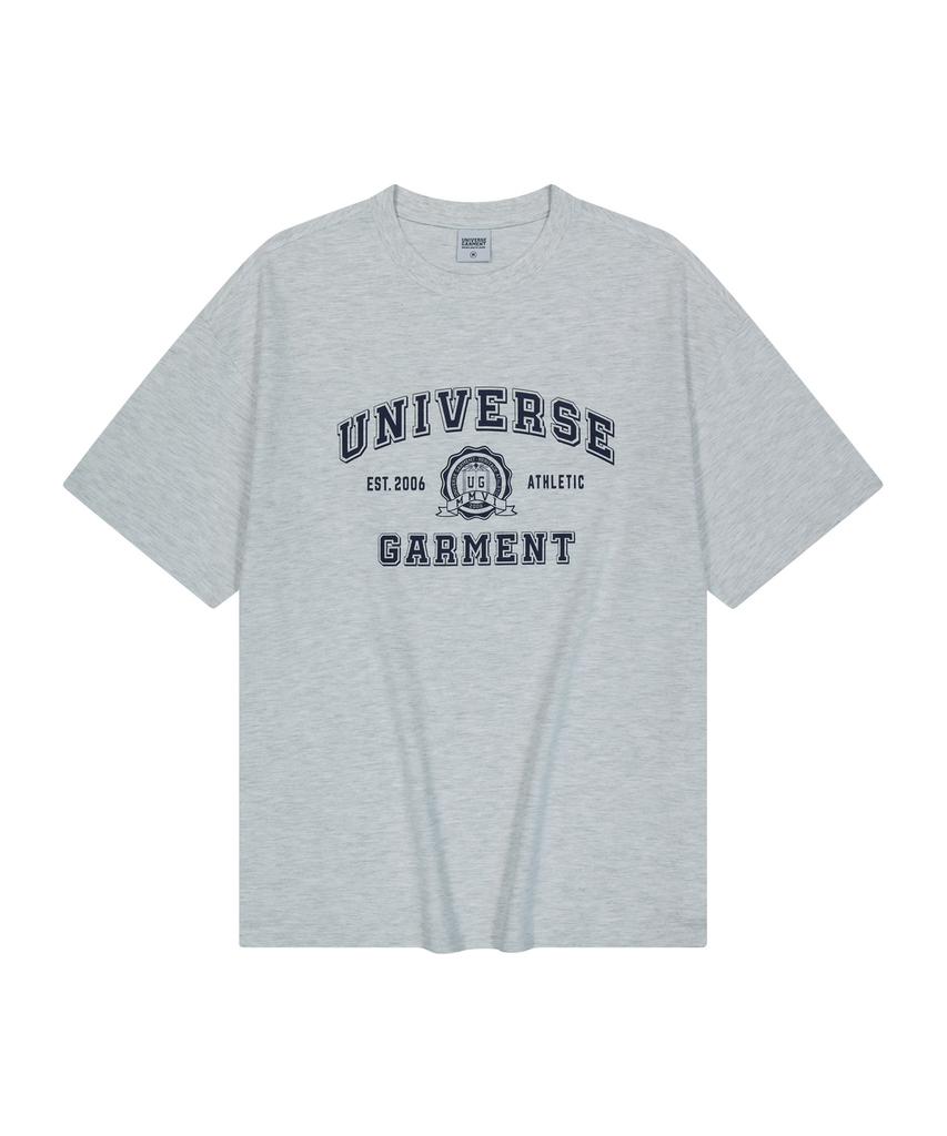 Yunibeoseugameonteu Ug Symbol Logo Print T-Shirt_Melange Grey