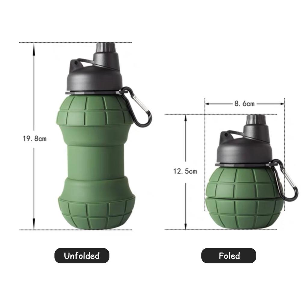 550ML Silicone Foldable Water Bottle Portable Sports Fitness Water Cups Creative Drinking Bottle Outdoor Travel Drinkware