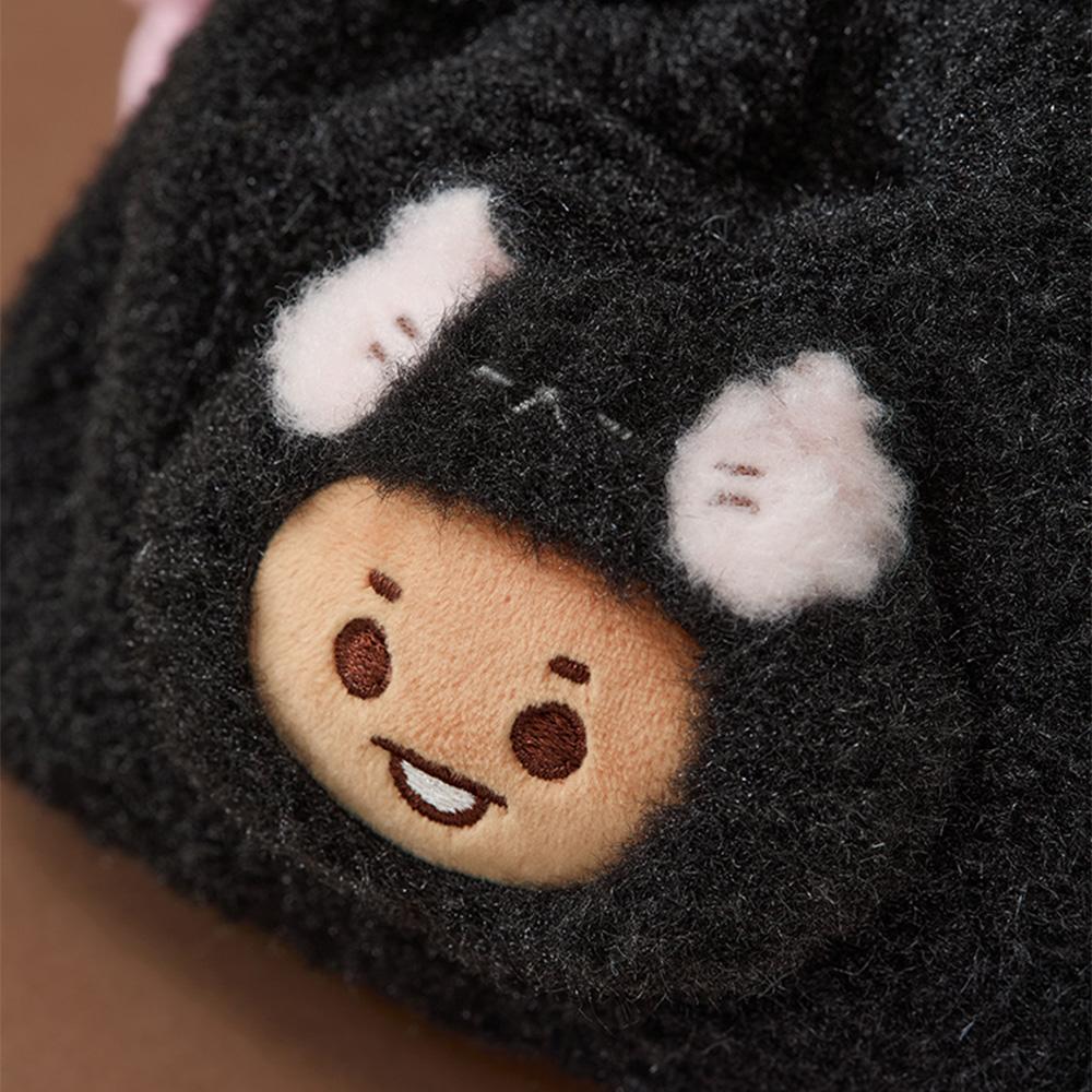 BT21 SHOOKY BABY More Fluffy Face Plush Drawstring Pouch