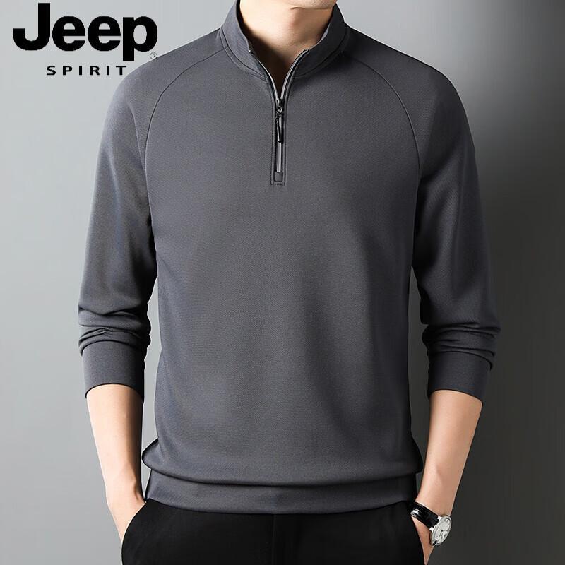 JEEP SPIRIT Men s Half-Zip Stand-Collar Sweatshirt M