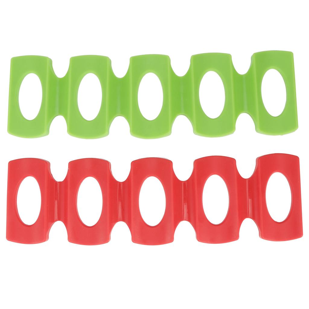2Pcs Silicone Bottle Stacker for Beer Can Wine Holder Refrigerator Mat Red Green