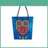 Stylish Women's Canvas Tote Shoulder Handbag Featuring Owl Design For Travel And Shopping