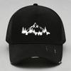 Unisex Adjustable Baseball Cap With 'Mountain' Pattern Print Design, Breathable Mesh Structure And Comfortable Fabric,Sports Hat