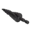Step Drill Bit HSS Spiral Groove Pagoda Hole Reamer Hex Shank Tool for Metal Black 9 Steps(4?20mm)