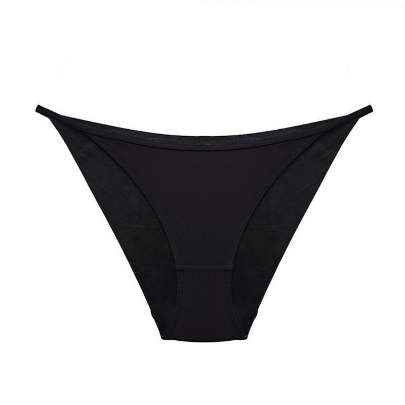 Low Waisted Ice Silk Sexy Triangle Underwear for Women Solid Colored Thin Straps for Comfortable and Breathable Underwear for Women