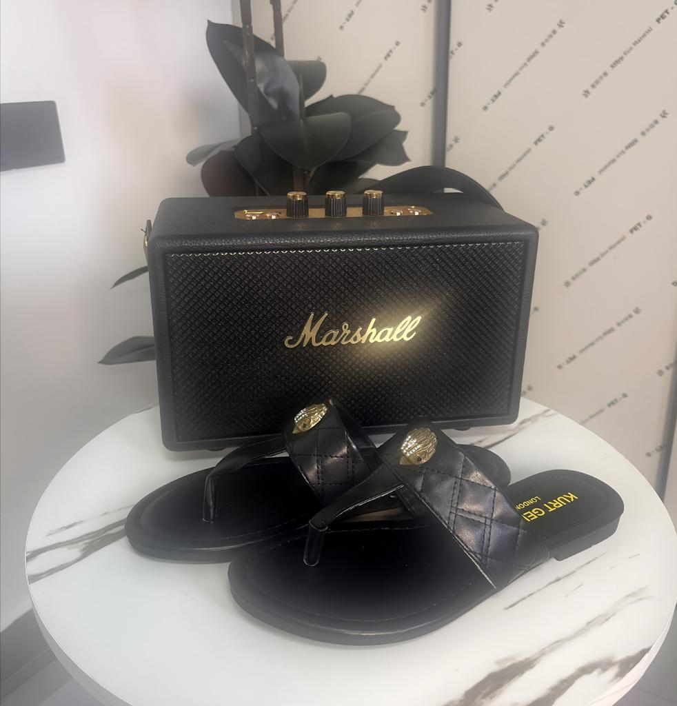 2025 New European and American Summer Large Size Foreign Trade Soft-bottom Slippers Wear Color One-word Eagle Head Thick-bottomed Cool Slippers Women