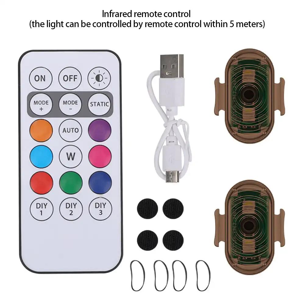 Samochód Stroboskop Motocykl Flash Led Antykolizyjna Lampa Ostrzegawcza Wodoodporny Bezprzewodowy Pilot Zdalnego Sterowania do Samochodu Rower Motocykl