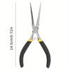 8PCS Mini Pliers Set Long Nose with Teeth Flat Jaw Round Curved Needle Diagonal Nose Wire End Cutting Cutter Tools