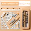 Back To School 7 Pcs/set Mathematical Rulers Set Professional Compass Ruler Multi-function Drawing Tools Students Stationery