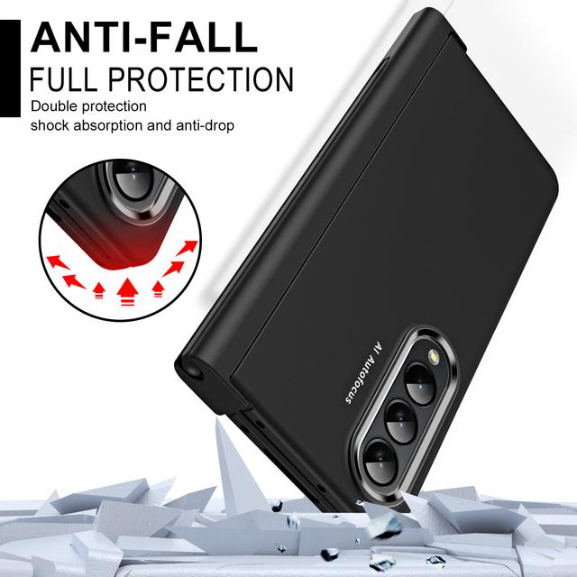 

Удобный матовый чехол с защитой от царапин для Samsung Galaxy Z Fold 4 5g Fold4 Zfold4 Защитная пленка из стекла Funda Coque for Samsung Z Fold 4 чёрный