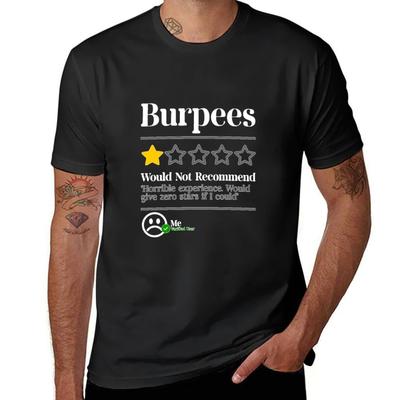 Burpees Nie Polecam 1 Gwiazdka Zabawny Trening na Siłowni NL Koszulka duże rozmiary potna koszulka projektanta męska