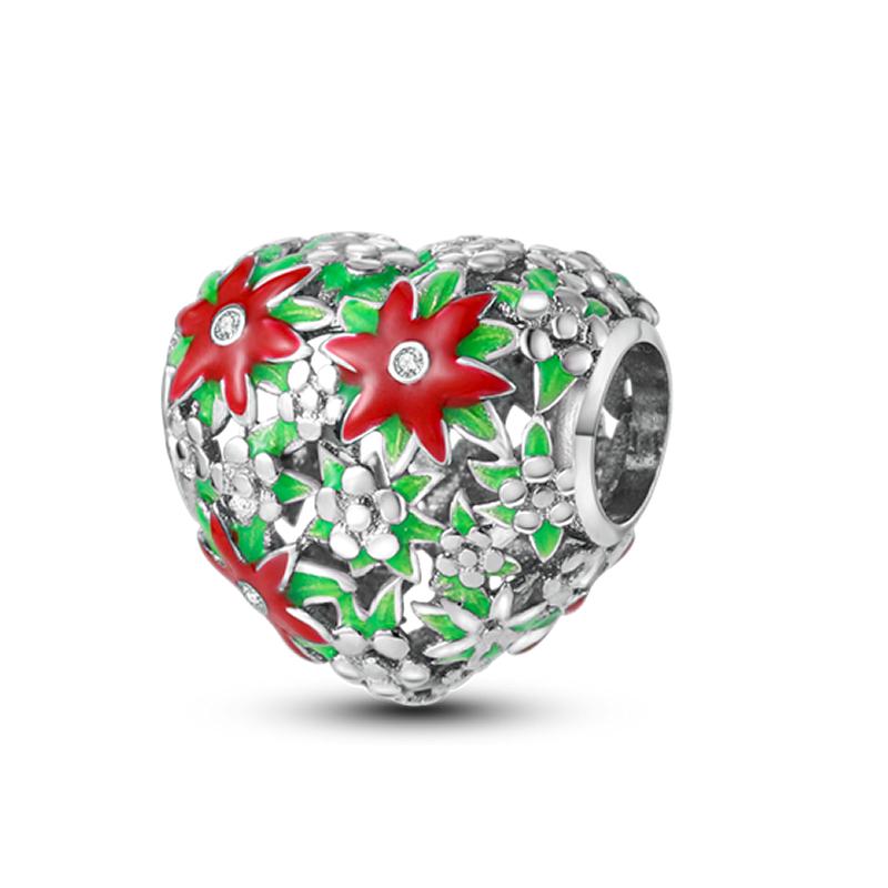 Copper Colorful Round Inlaid Zircon Charms Beads Pendant Fit Original Pandora Bracelet Copper Jewelry Gift