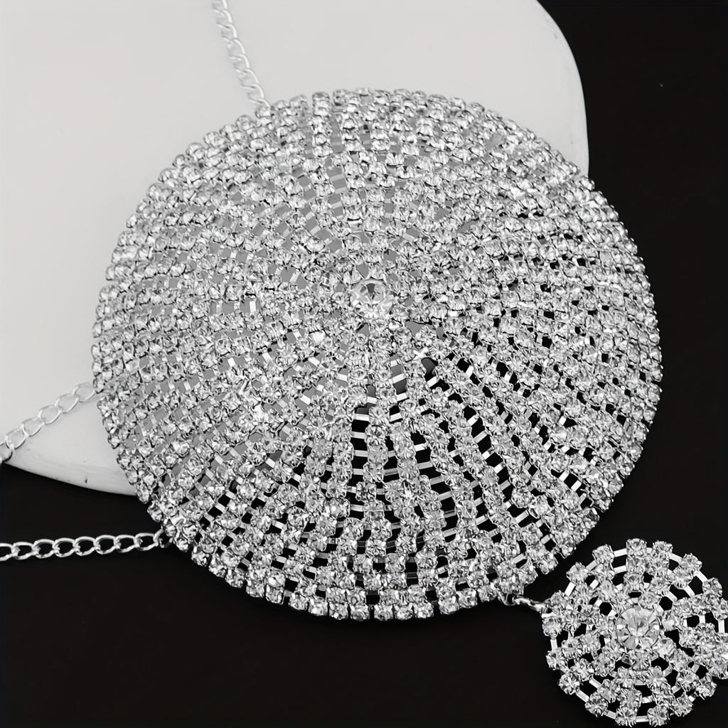 Shiny Rhinestone Crop Top Bra Chest Chain Sexy Lingerie Decoration Chain Accessory