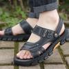 Cowhide Sandals Slippers Summer 2025 New Driving Men's Sandals Non-slip Leather Casual Beach Shoes for Men