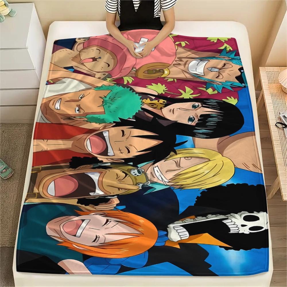 One Piece character Print Flannel Blanket,High quality Comfortable for All Seasons,Home Decor,Warmth and Comfort,Perfect for Christmas Gifts