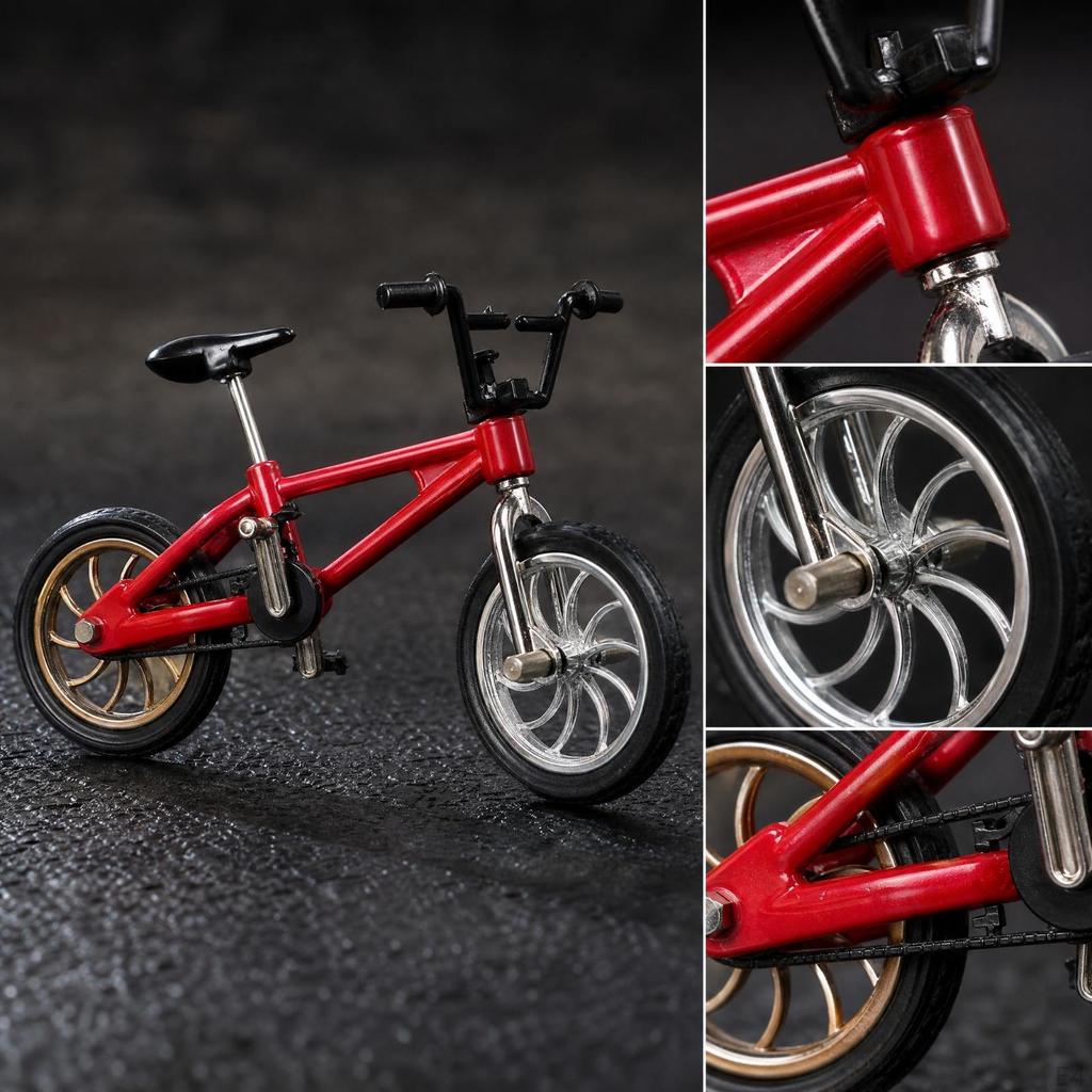 Realistic Alloy Cycle Model | Sturdy Metal Frame, Compact Desk Display Size, Miniature Toy Bike