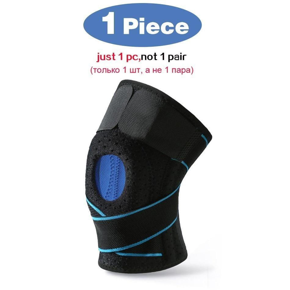 1 PC Kneepad Men Pressurized Sports Elastic Knee Pads Support Gym Fitness Gear Basketball Volleyball Brace Protector