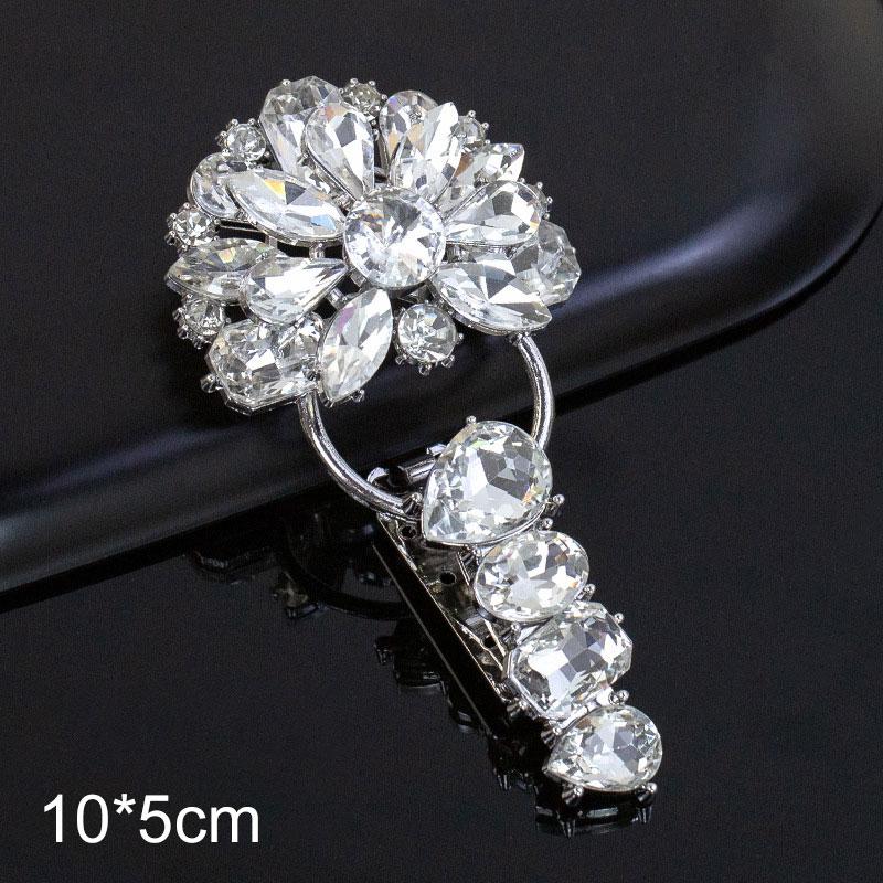 1Pc Handwork Sewing Originality Shiny Rhinestone Overcoat Decor Duckbill Buckle Fashion Metal Button Clothing Accessory