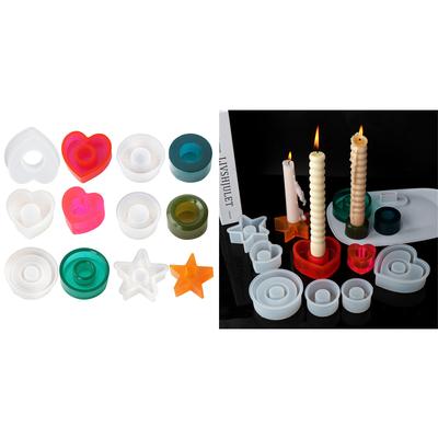 Circle Candle Holder Mould Handmade Concrete Gypsum Mold Lipstick Container Resin Mold for Home Decorations DIY Crafts
