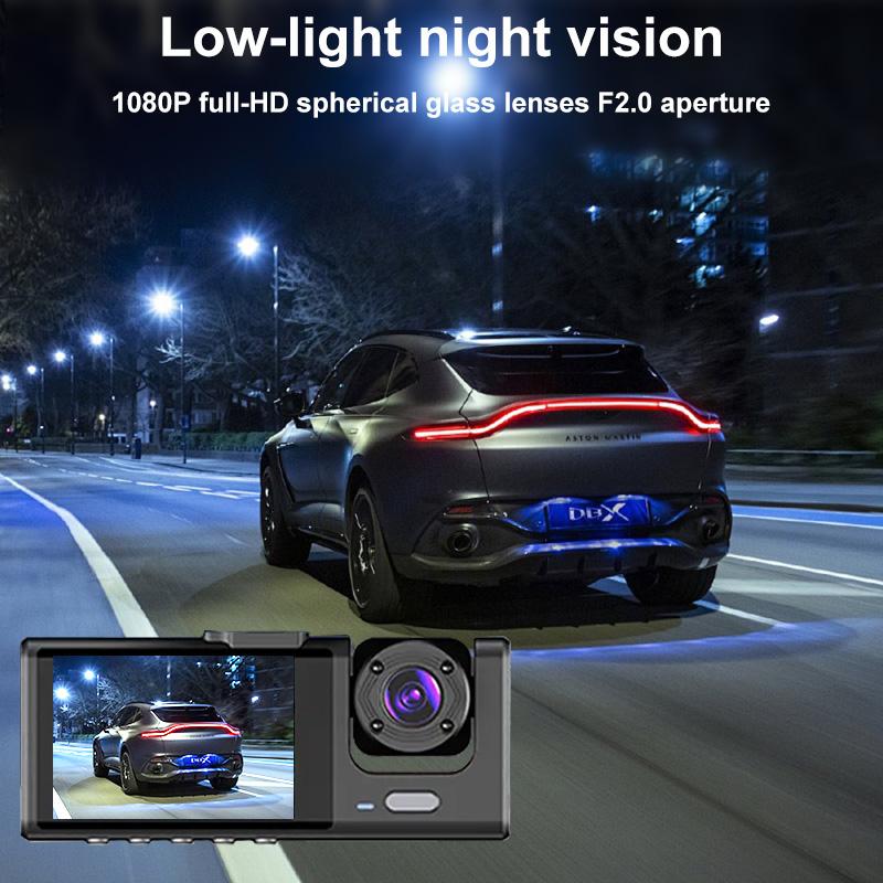 2 or 3 Channel Dashcam, Full Coverage of Front, Rear & Interior for All-Day Vehicle Protection