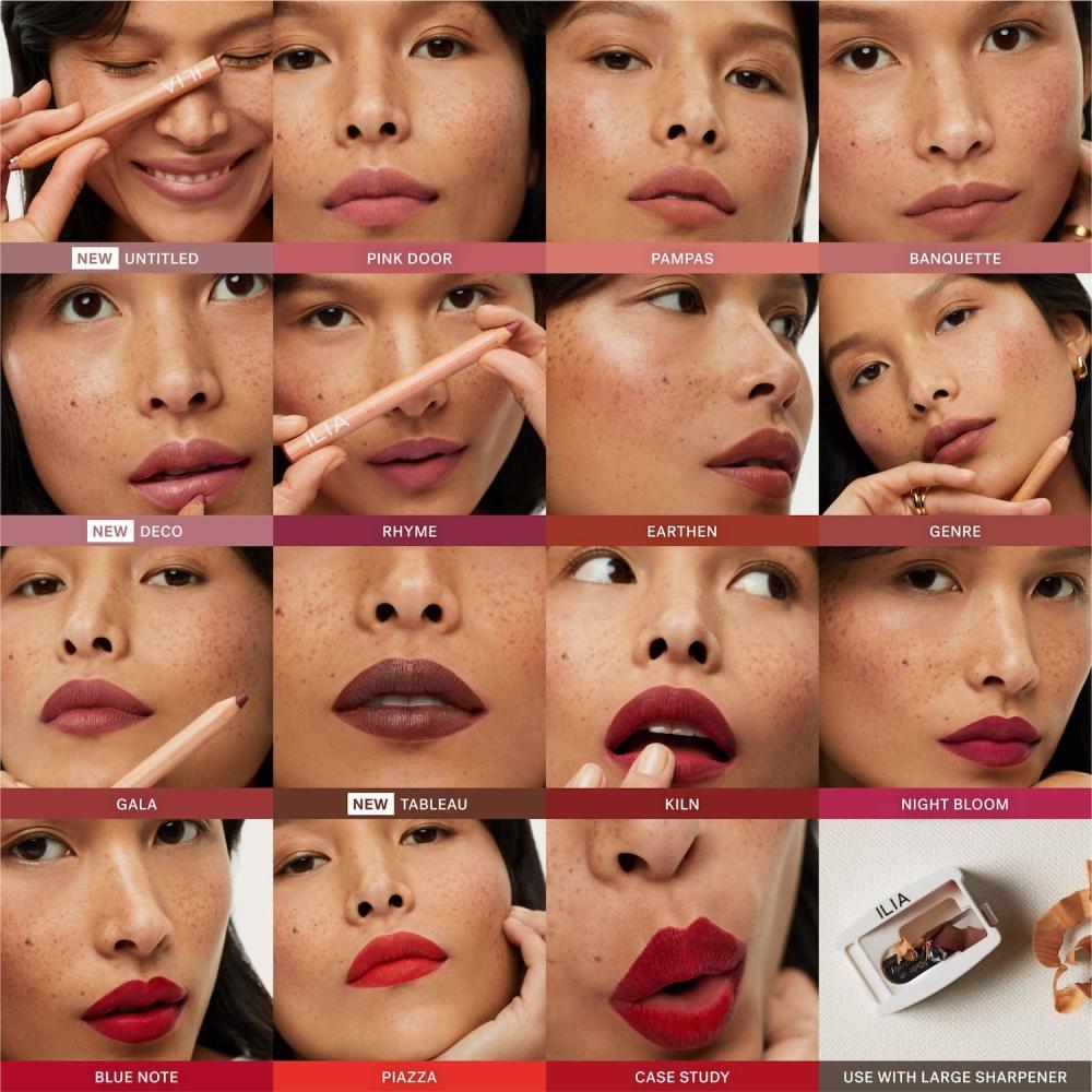 Ilia Lip Sketch Hydrating Lipstick + Lip Liner Crayon 0.08 Oz Genre Mauve Brown