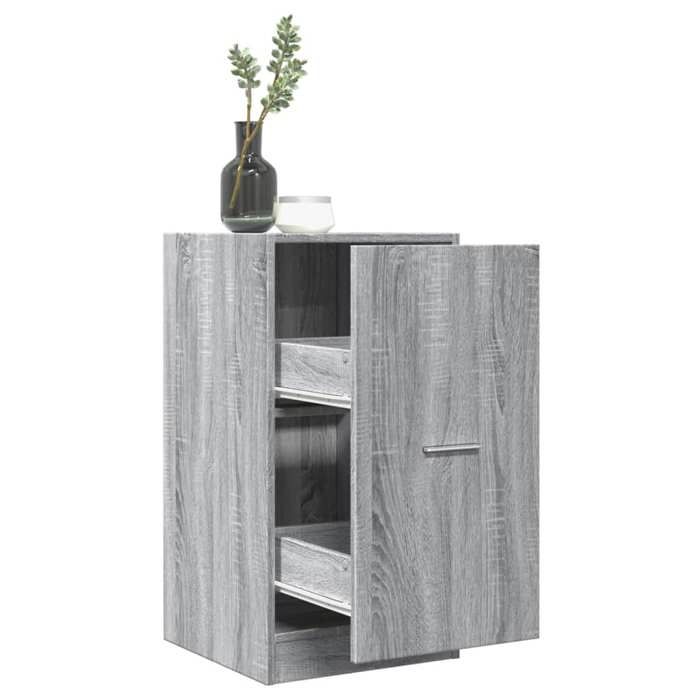 VidaXL Armoire apothicaire sonoma gris 40x41x77,5 cm bois d'ingénierie, coffre d'apothicaire, meuble d'apothicaire, coffre à 855192