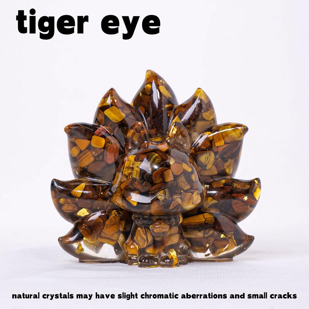 Crystal Macadam Gumming Resin Nine Tailed Fox Loveliness Animal Household Supplies Aquarium Decoration