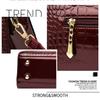 Crocodile pattern glossy handbag women's shoulder messenger bag